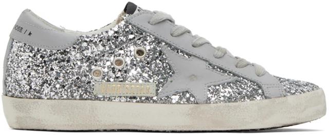 Silver-tone Super-star Glitter Sneakers Product Image