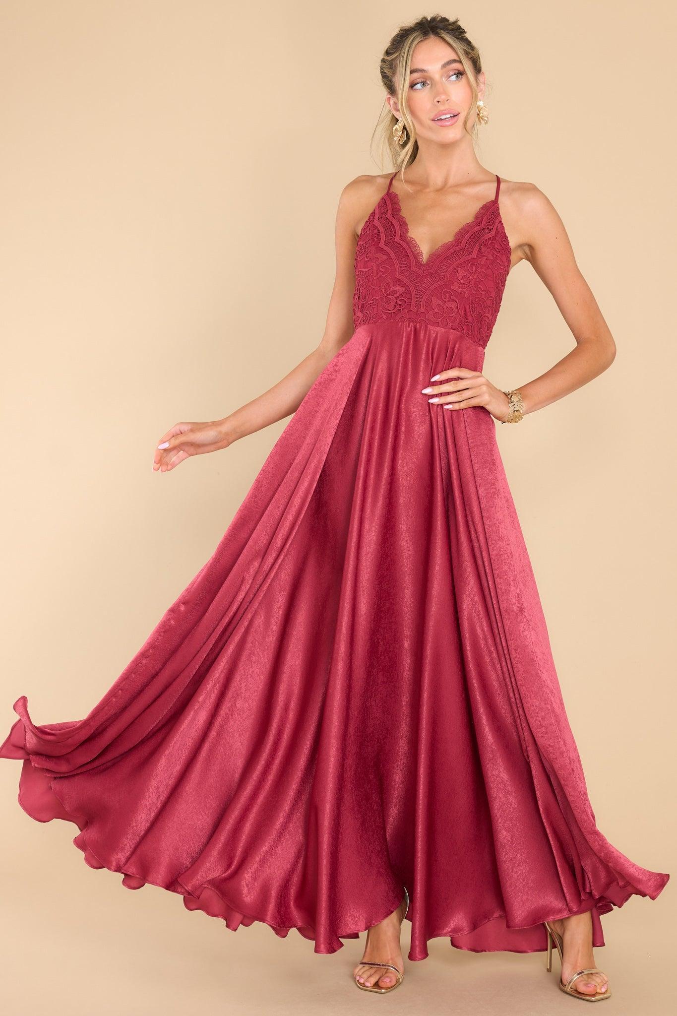 Aura Presence Of Love Cranberry Maxi Dress Red Product Image