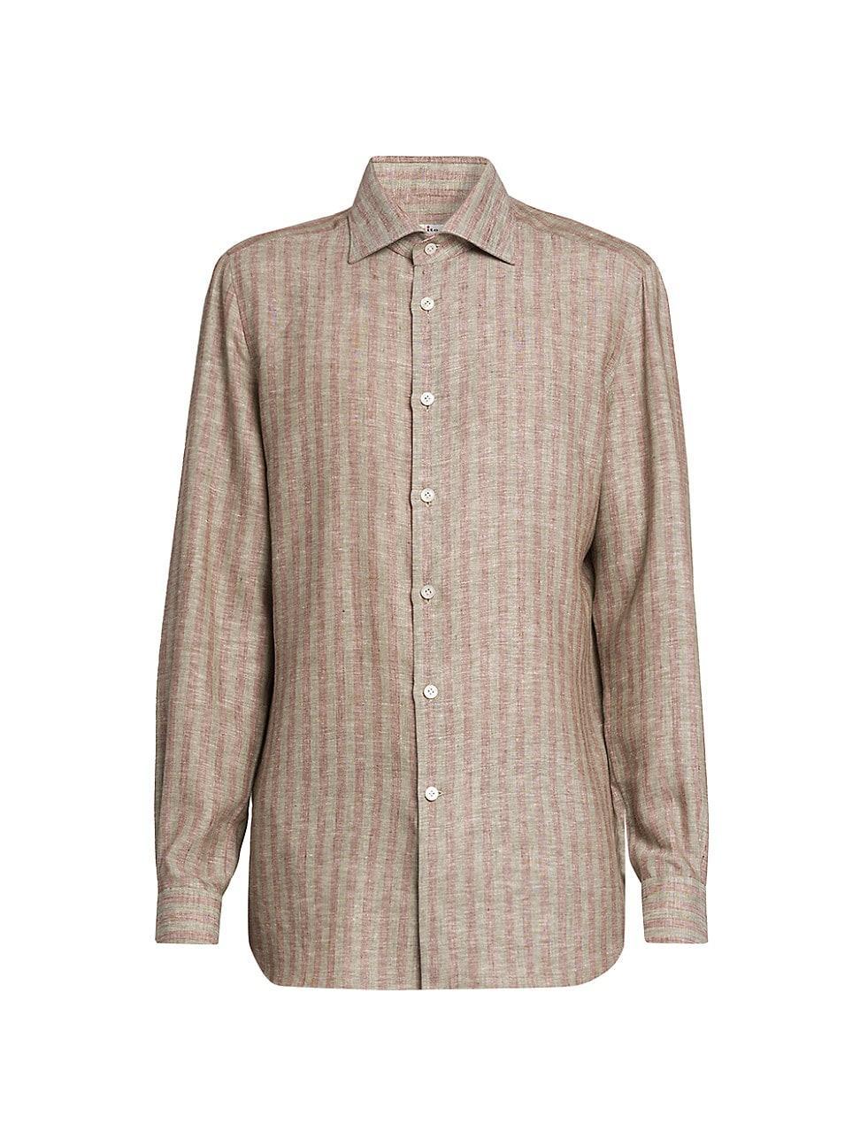 Mens Bengal Striped Linen-Blend Shirt Product Image