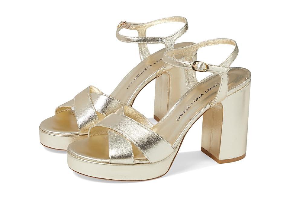 Dayna Metallic Crisscross Platform Sandals Product Image