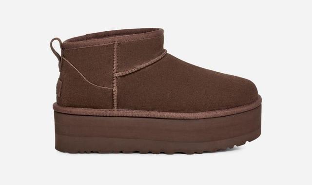 UGG Womens Classic Ultra Mini Platform Suede Classic Boots Product Image