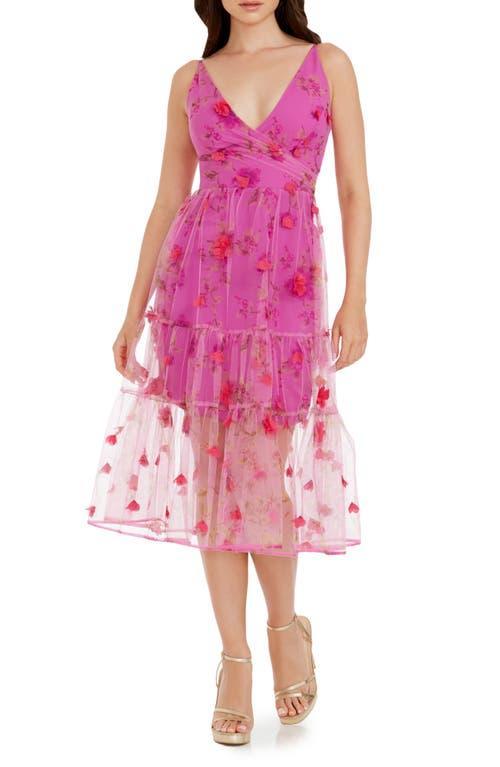 Dress the Population Paulette Floral Fit & Flare Midi Dress Product Image