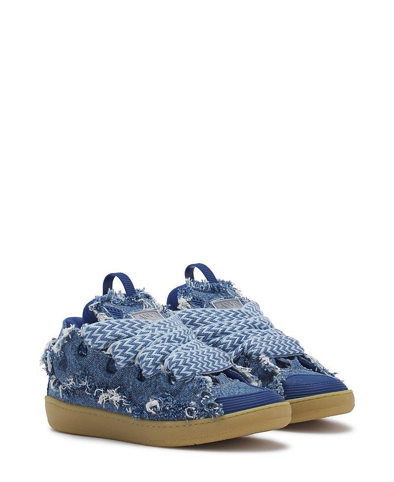 Lanvin Womens Curb Sneakers In Denim Product Image