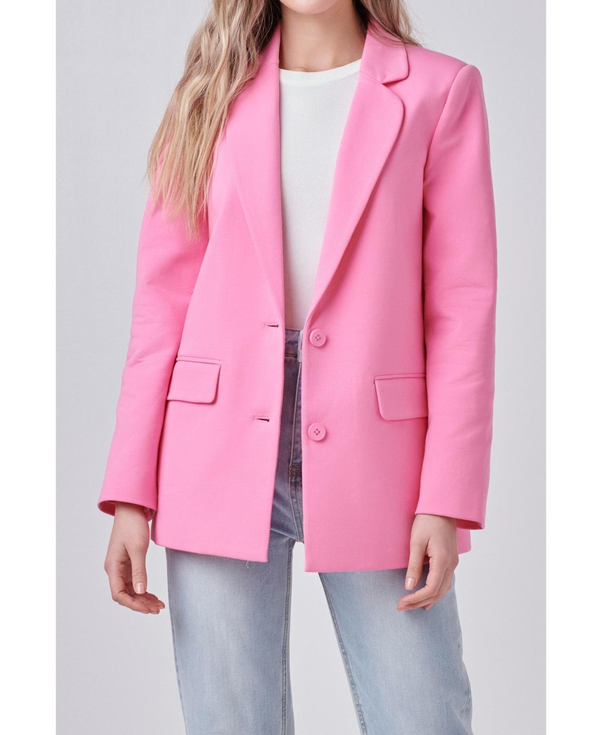 English Factory Womens Terry Round Collared Blazer Product Image