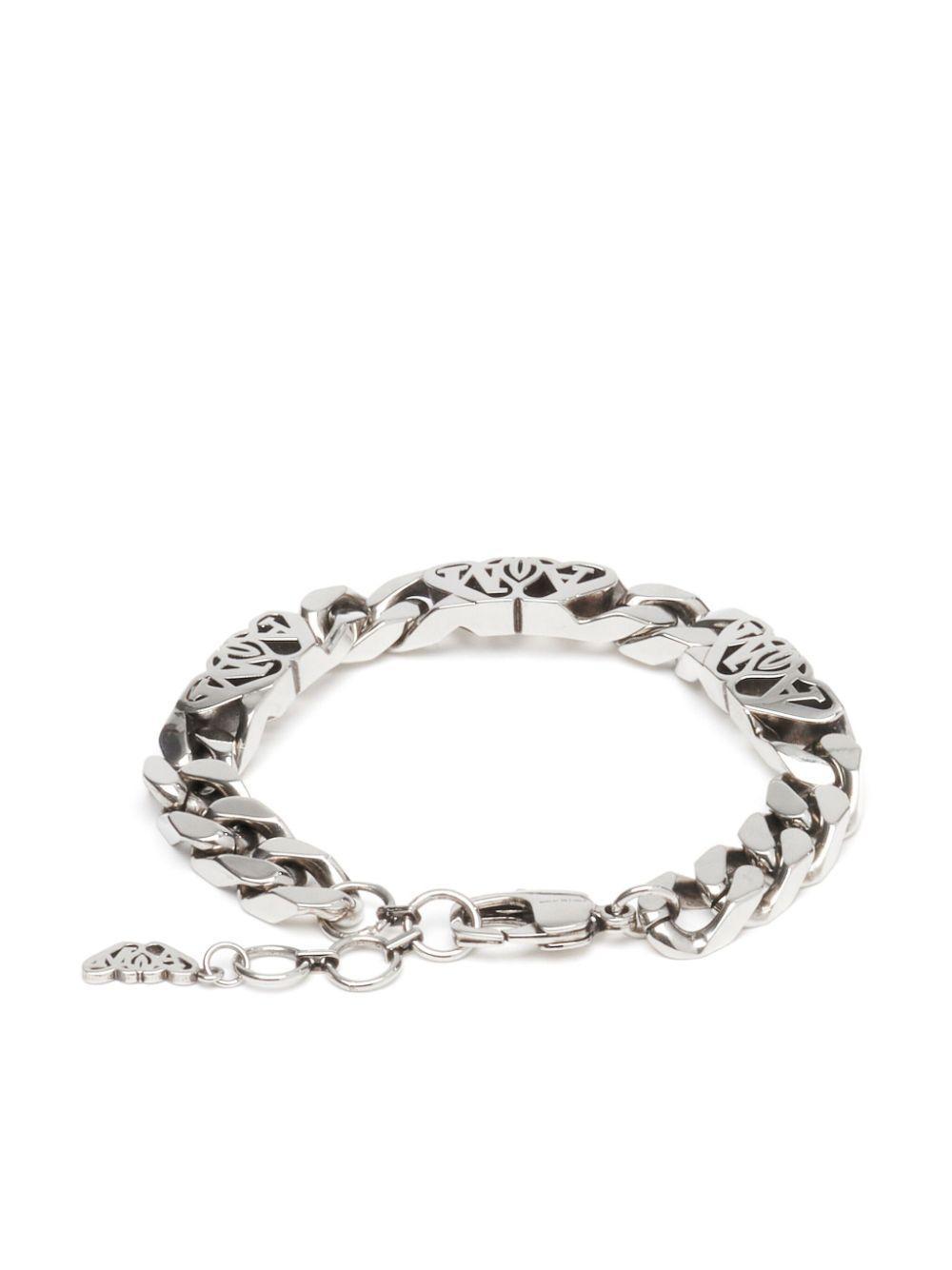 Seal Logo-motif Chain Bracelet In Silber Product Image