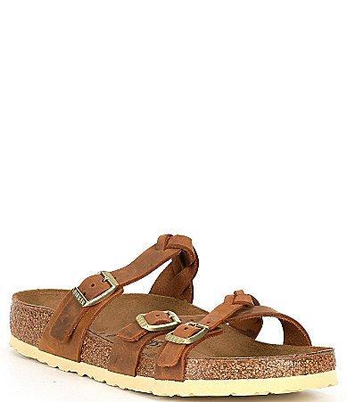 Birkenstock Franca Braid - Oiled Leather (Cognac Oiled Leather) Women's Shoes Product Image