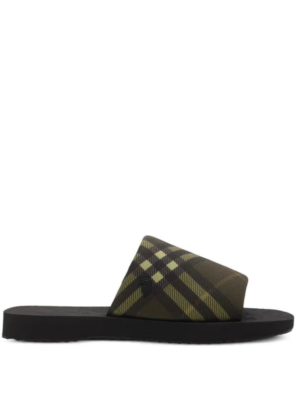 BURBERRY Check Trek Slides Product Image