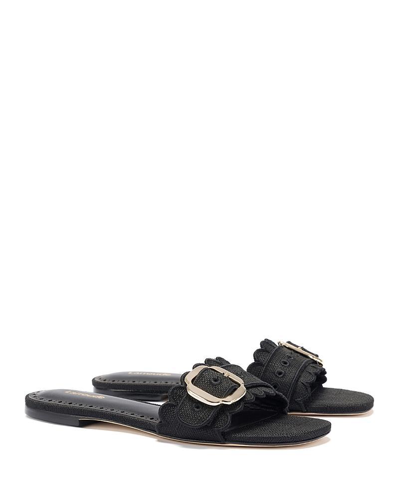 Larroude Womens Ivy Broderie Slide Sandals Product Image