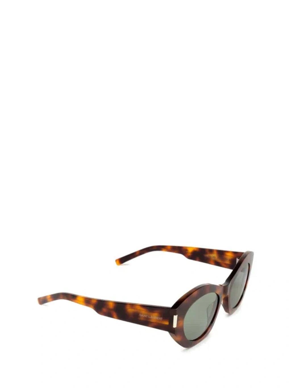 SAINT LAURENT Sl639 Round-frame Sunglasses In Brown Product Image