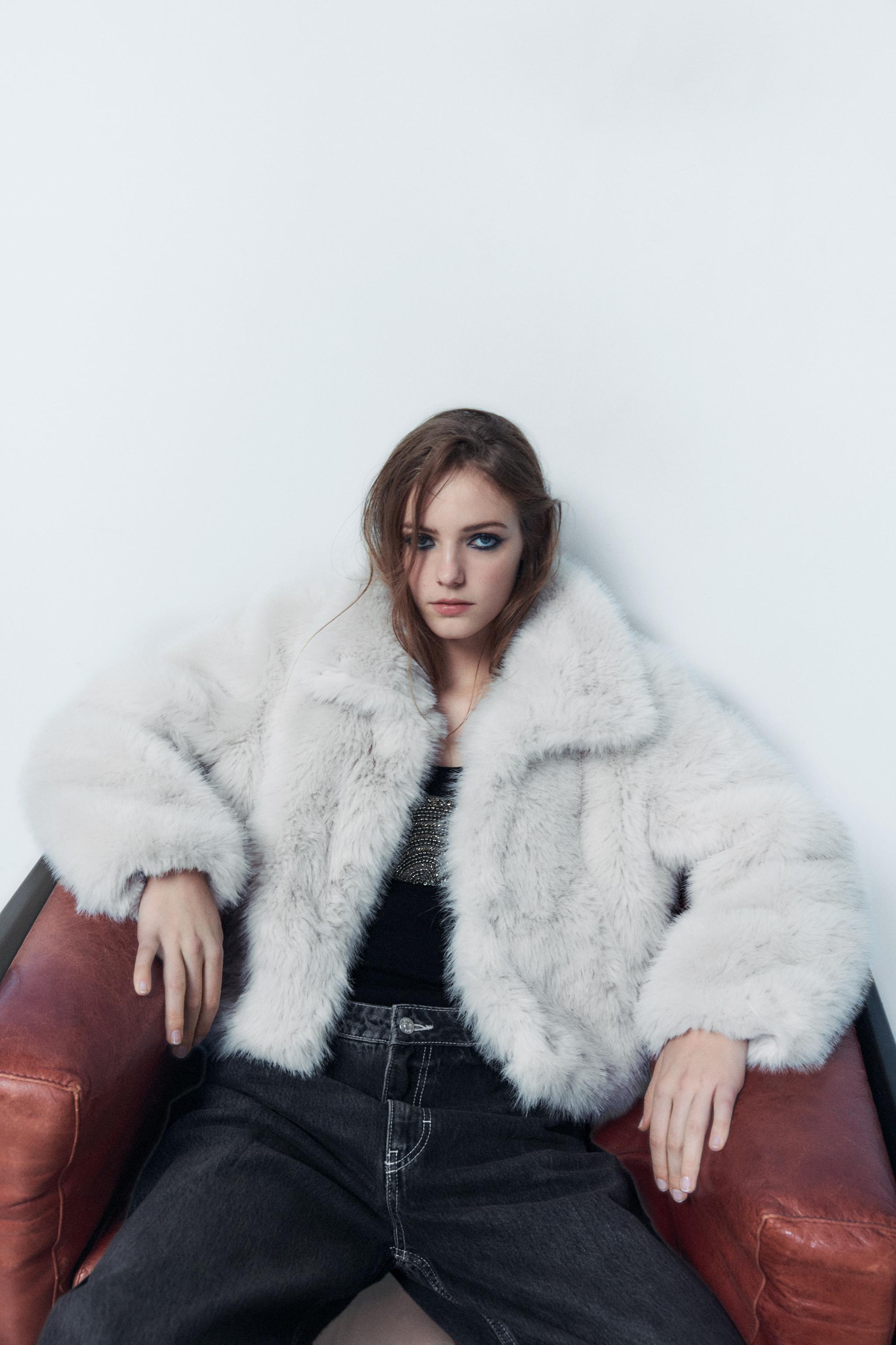 FAUX FUR SHORT COAT Product Image