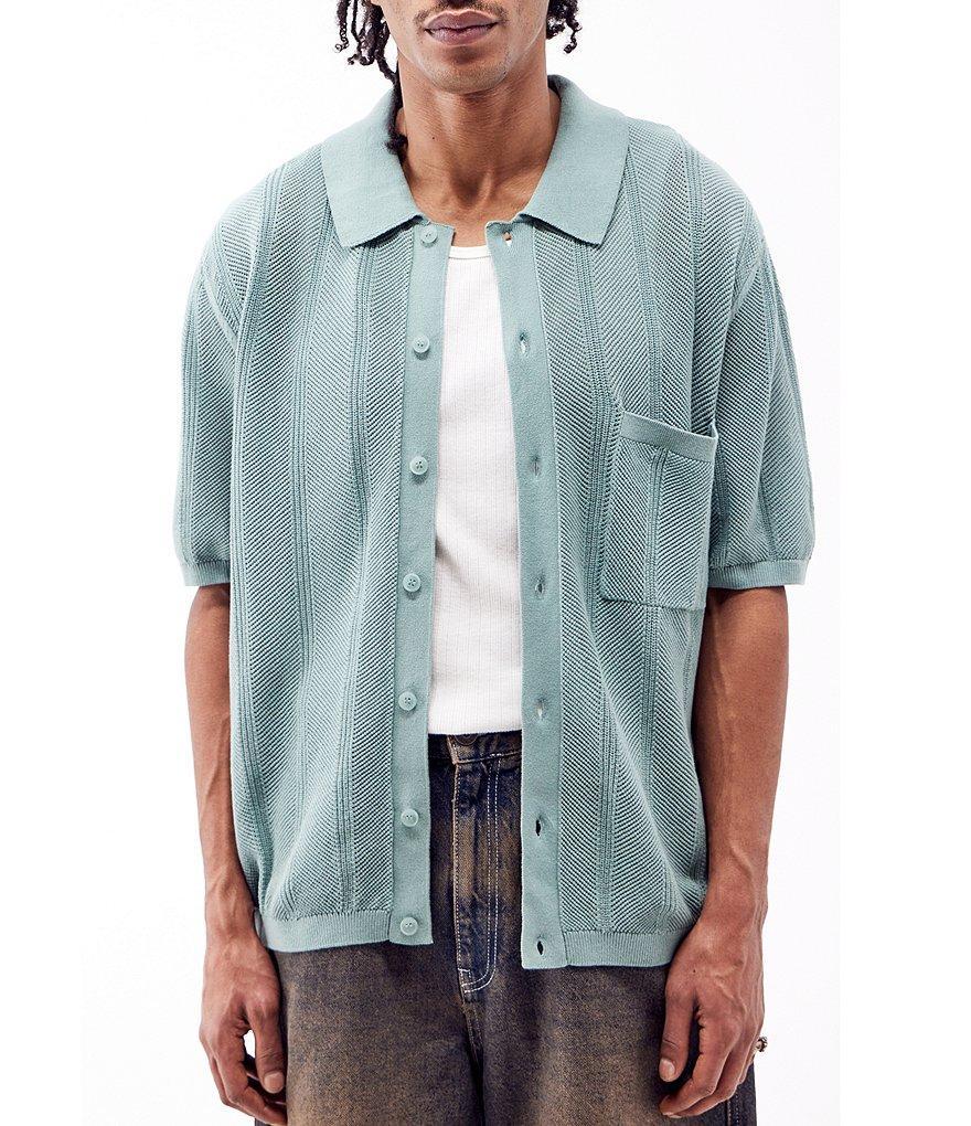 BDG Urban Outfitters Short Sleeve Knit Texture Shirt Product Image