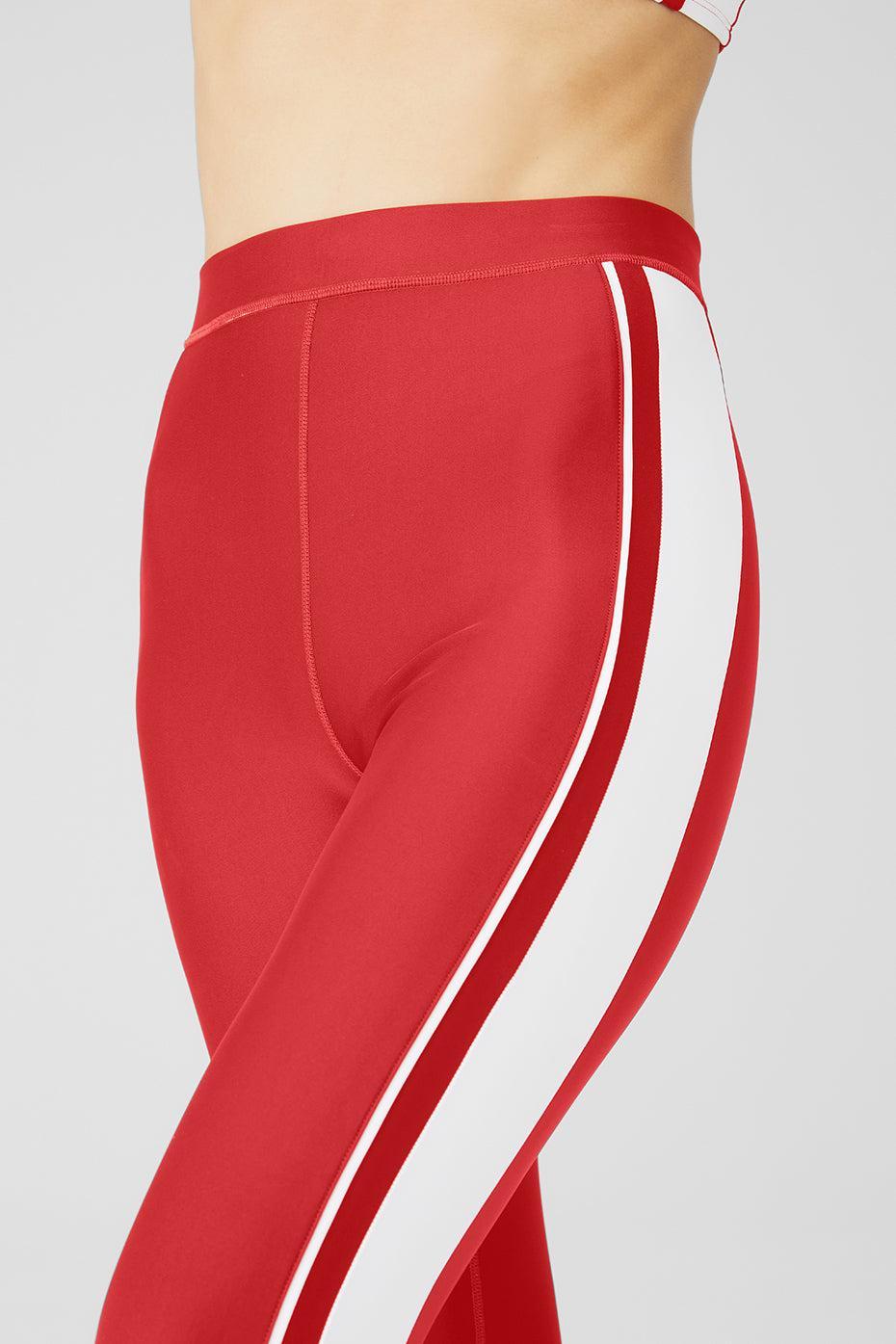 Airlift High-Waist 7/8 Car Club Legging - Classic Red/White Female Product Image