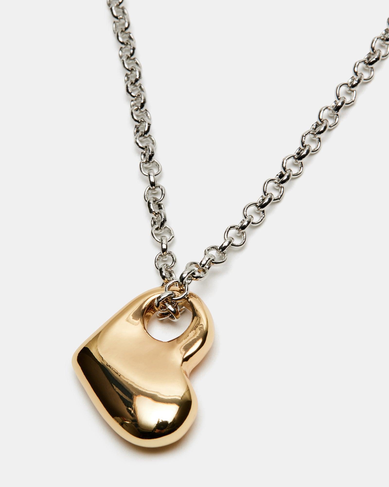 PUFFY HEART PENDANT NECKLACE MULTI Female Product Image