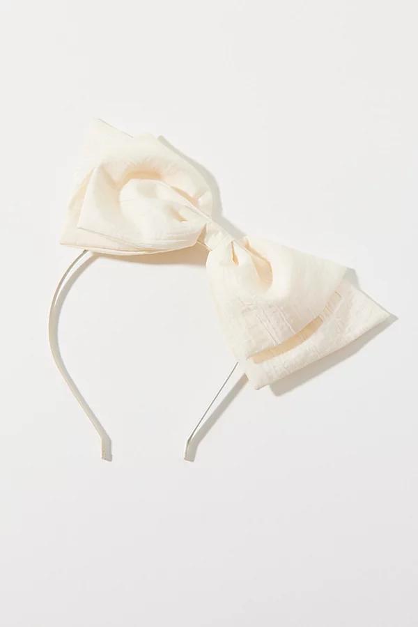 Taffeta Bow Headband Womens at Urban Outfitters Product Image