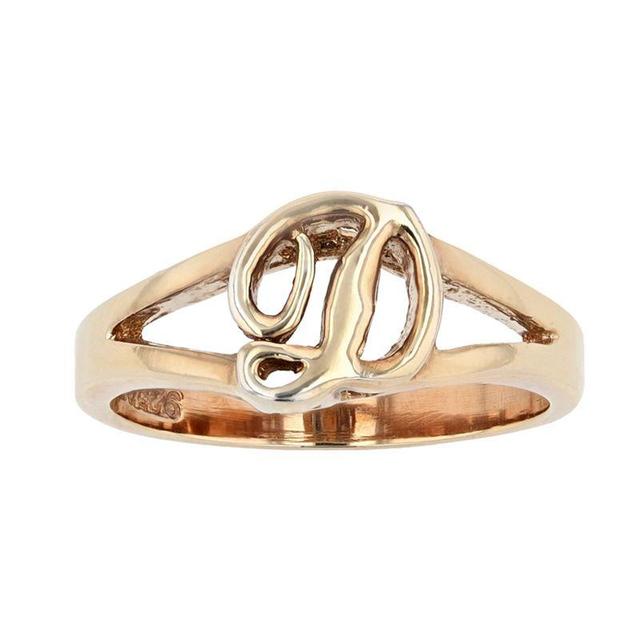 Traditions Jewelry Company 18k Gold Over Sterling Silver Initial Ring, Womens Product Image