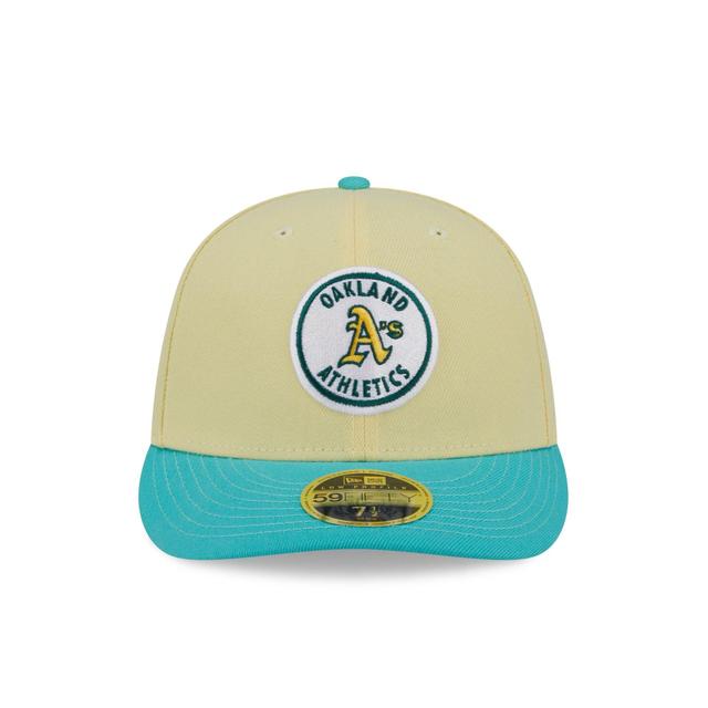 Oakland Athletics Soft Yellow Low Profile 59FIFTY Fitted Hat Male Product Image