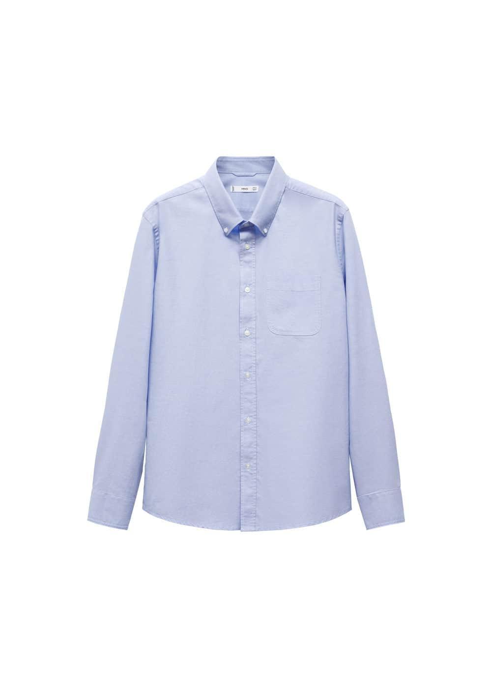 MANGO MAN - Regular fit Oxford cotton shirt sky blueMen Product Image