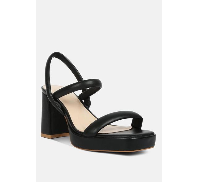 Rag & Co Joslyn Women's Slingback Block Heel Sandals, Size: 10, Black - Size: 10 Product Image