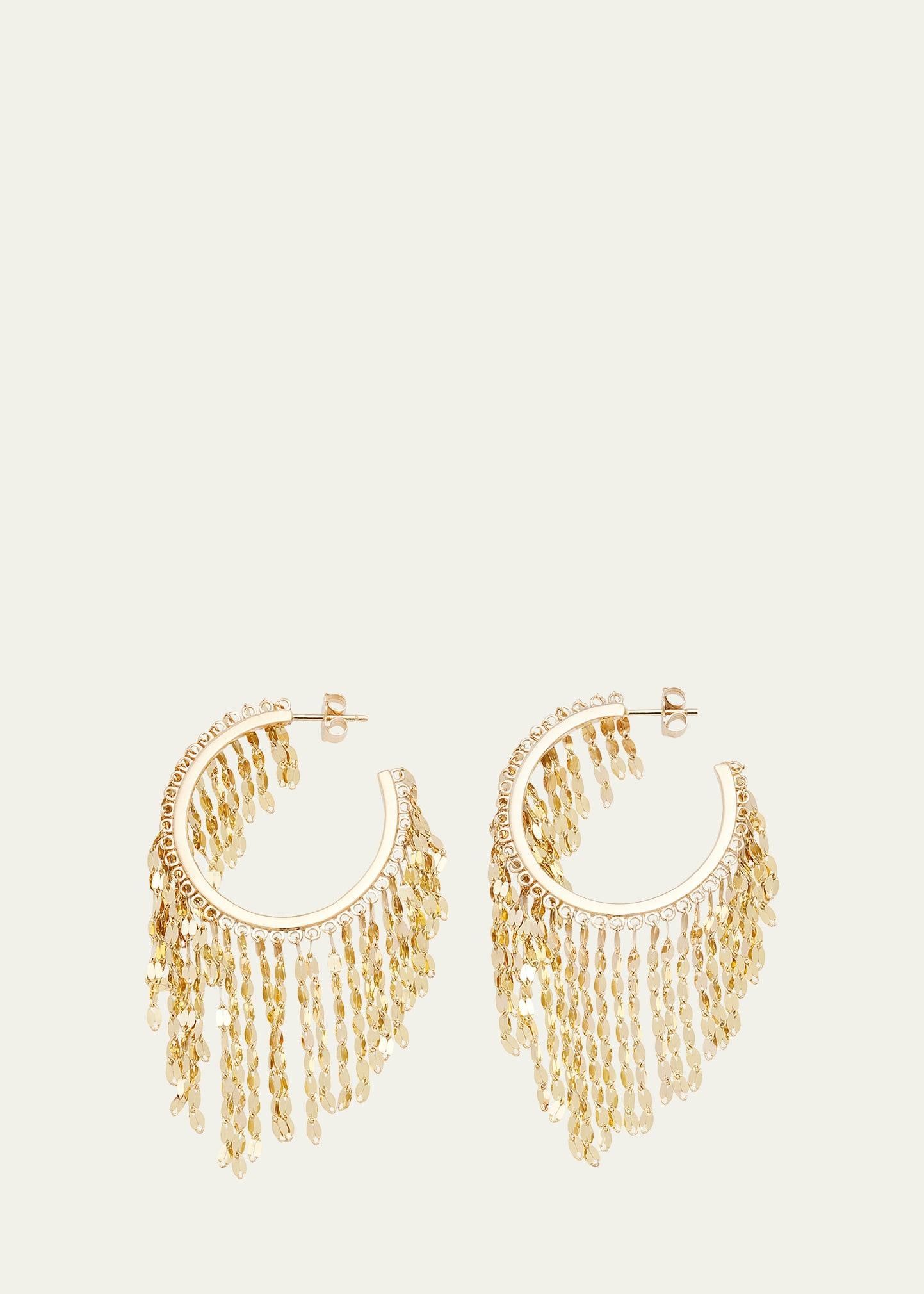 14K Blake Fringe Hoop Earrings Product Image