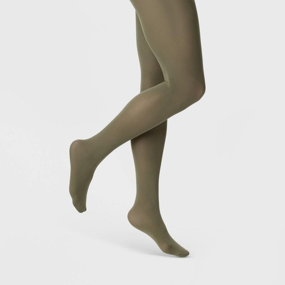 Womens 50D Opaque Tights - A New Day Brown M/L Product Image