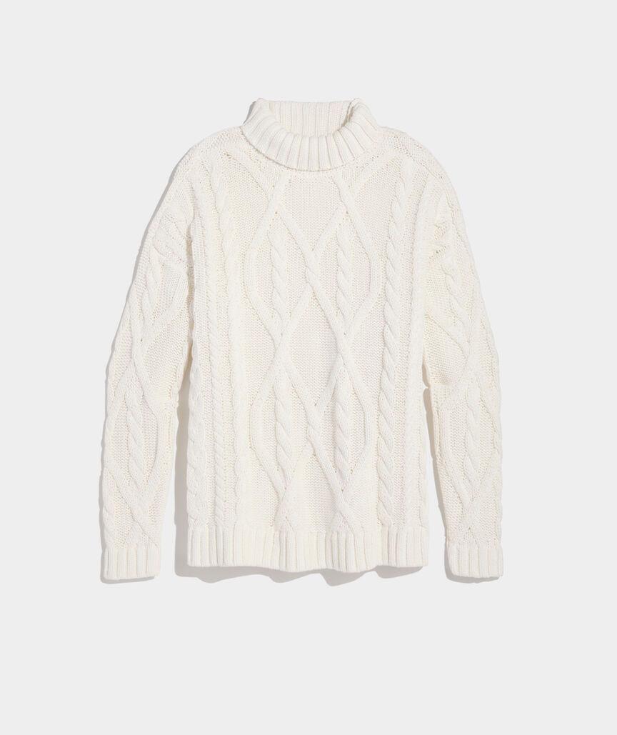 Oversized Fisherman Mockneck Sweater Product Image