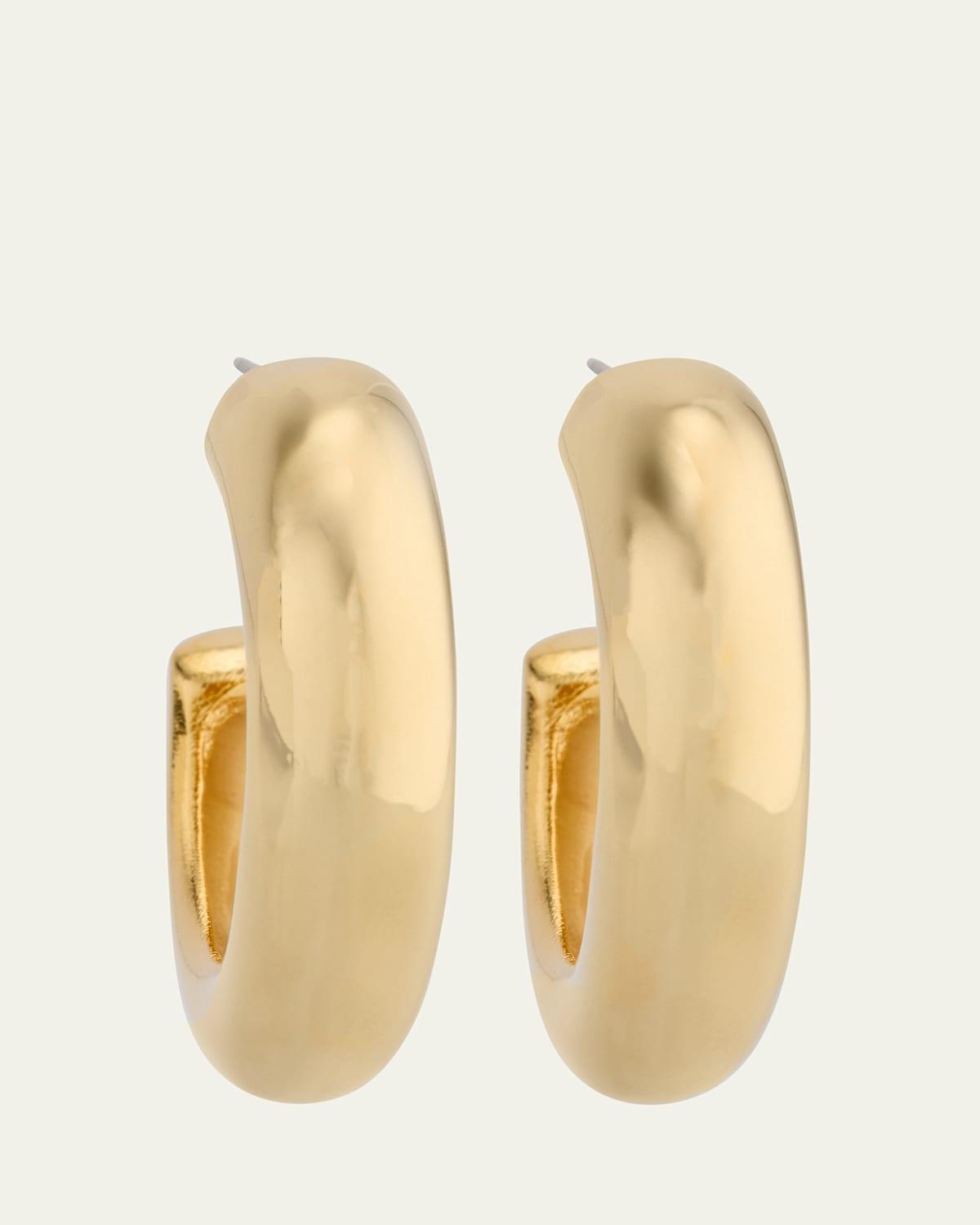 Womens 22K-Gold-Plated Hoop Earrings product image