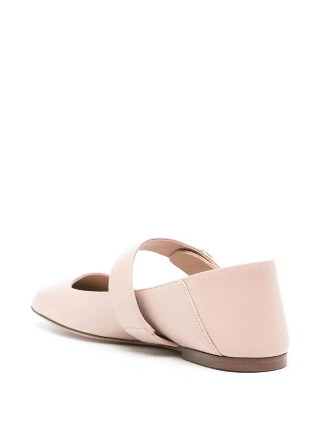 VALENTINO GARAVANI Pink Leather Pumps In Beige Rose Product Image