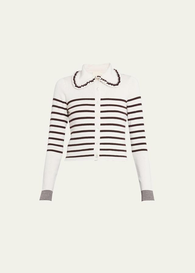 Womens Faustine Wool Striped Cardigan Product Image