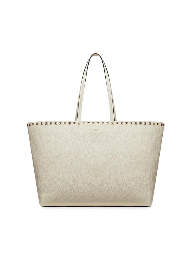 Womens Rockstud Grainy Calfskin Tote Bag Product Image