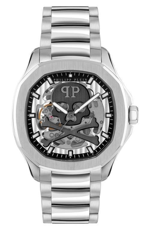 Philipp Plein Mens Automatic Skeleton Spectre Stainless Steel Bracelet Watch 42mm Product Image