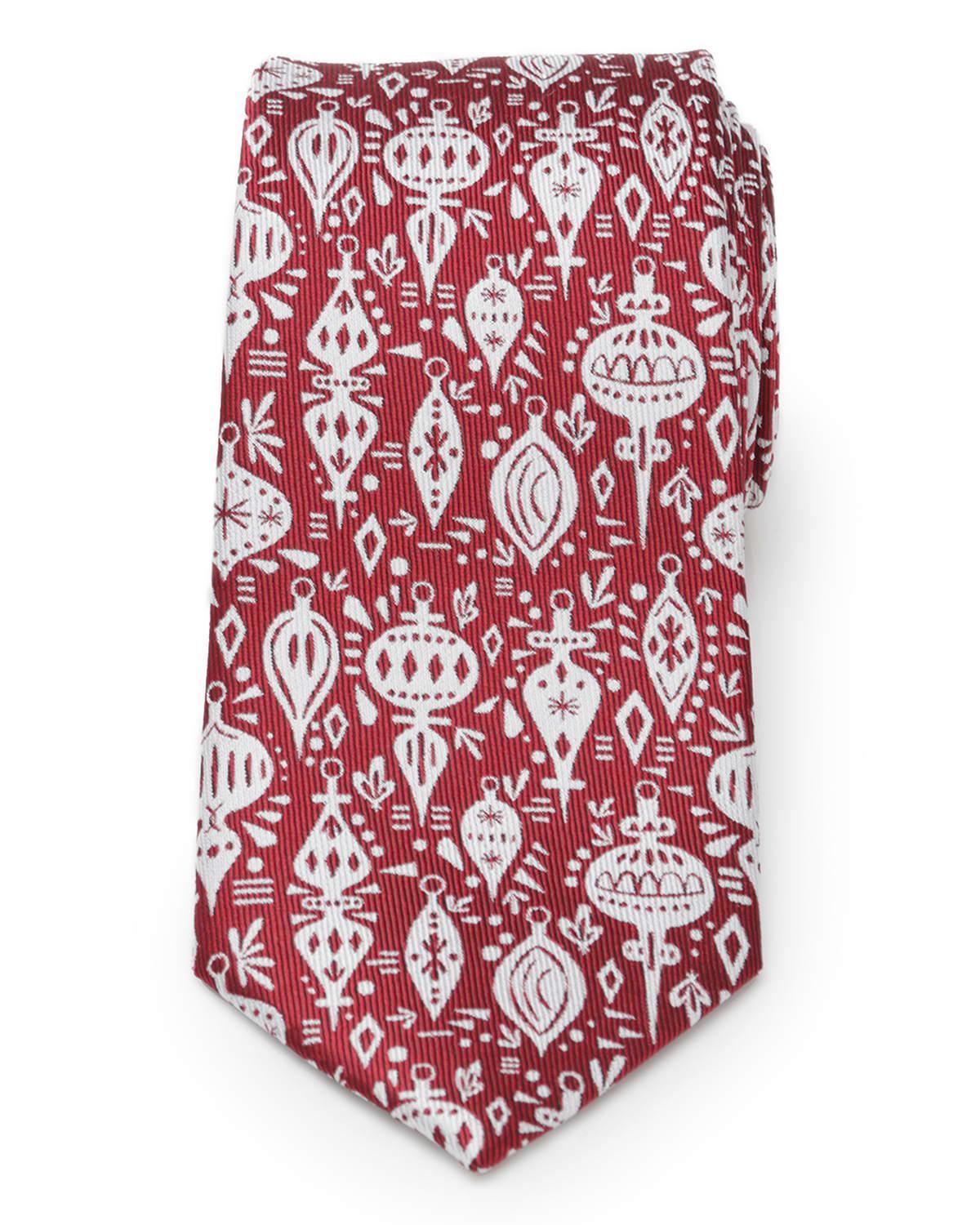 Mens Holiday Ornament Silk Tie Product Image