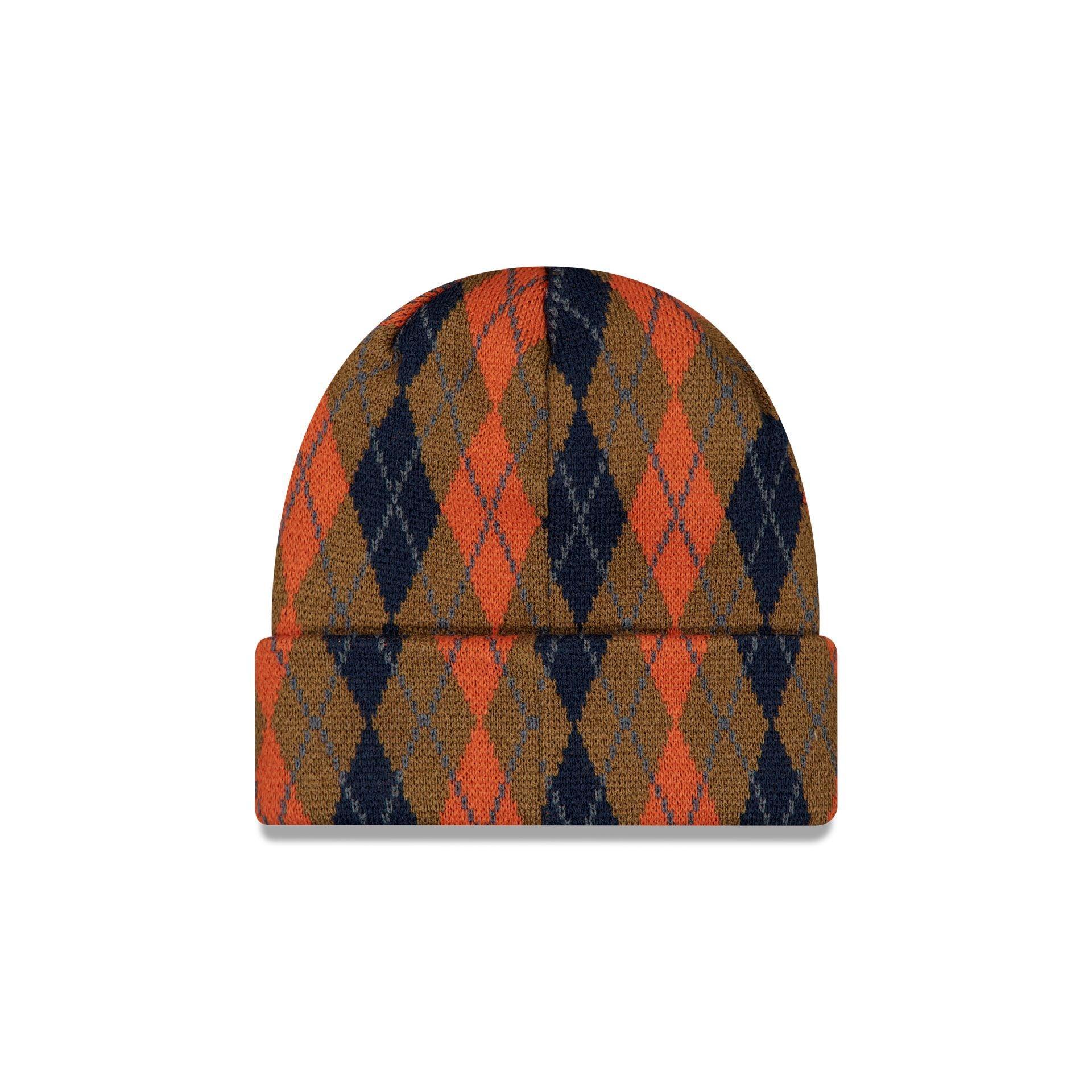 New Era Cap Tartan Check Navy Cuff Knit Hat Male Product Image