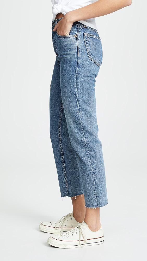 RE/DONE High Rise Rigid Stove Pipe Jeans | Shopbop Product Image