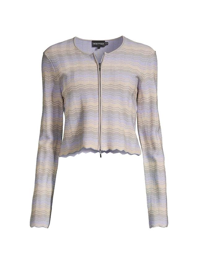 Womens Knit Chevron Jacket Product Image