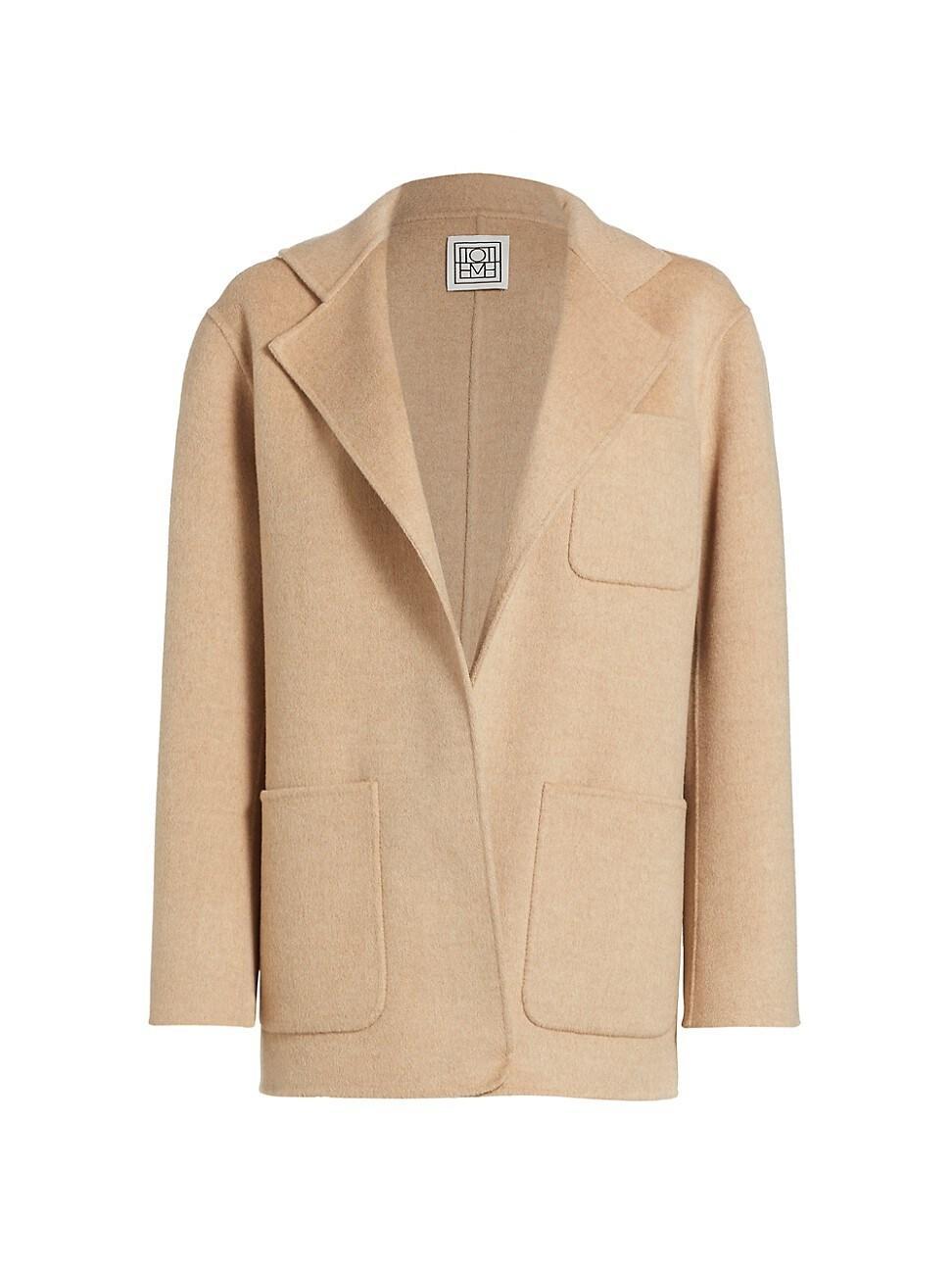 Womens Wool Doubl Open-Front Jacket Product Image