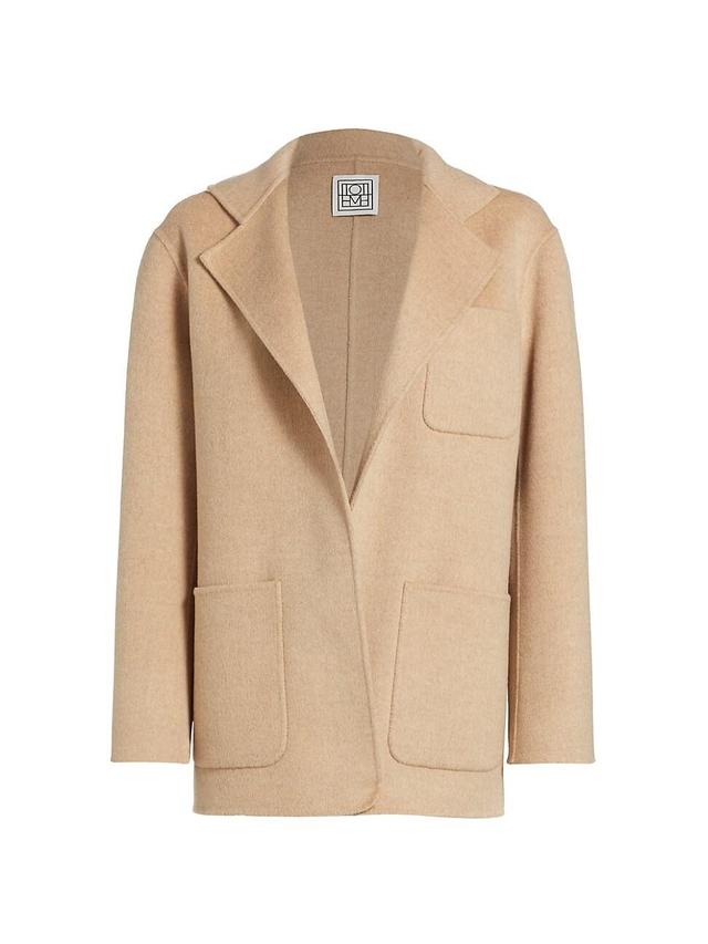 Womens Wool Doubl Open-Front Jacket Product Image