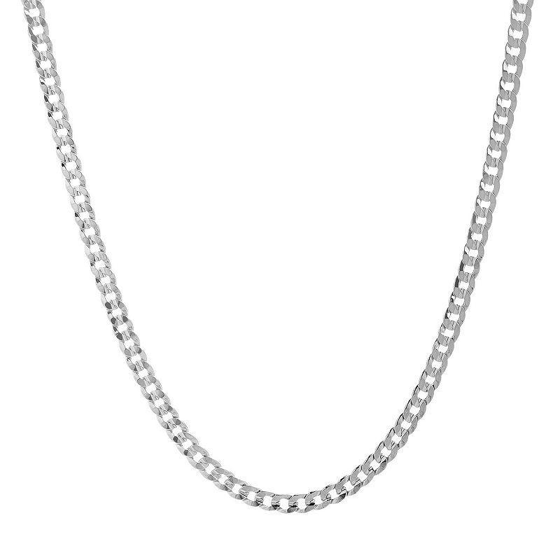 Mens 14k Gold Plated Curb Chain Necklace - 20 in. White Product Image