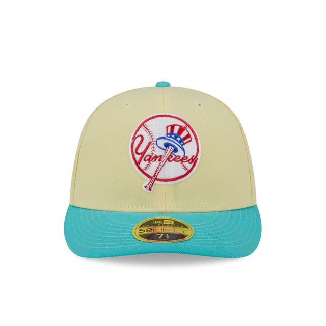 New York Yankees Soft Yellow Low Profile 59FIFTY Fitted Hat Male Product Image