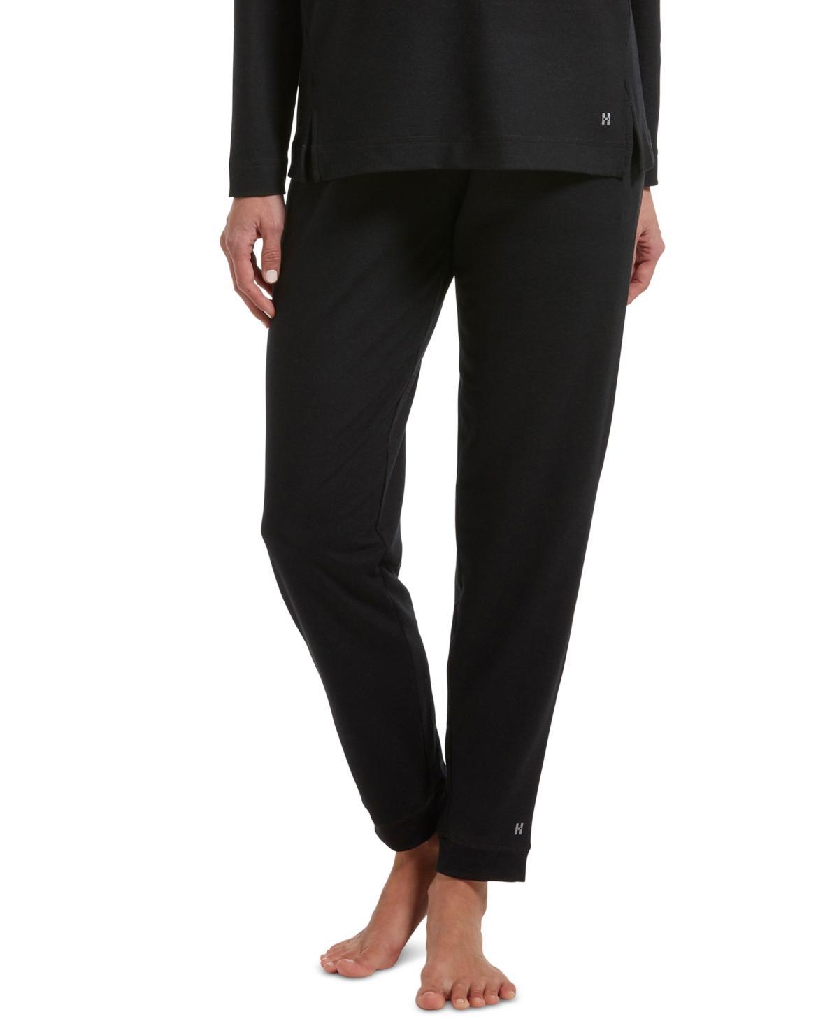 HUE Solid Cuffed Lounge Pants w/ Pockets Women's Pajama Product Image