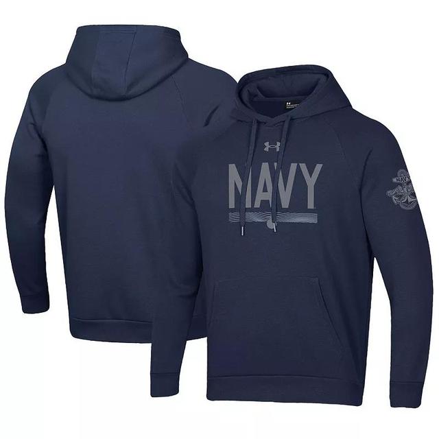 Mens Under Armour Midshipmen Silent Service All Day Pullover Hoodie Blue Product Image