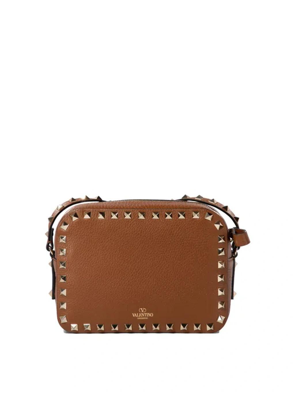 "rockstud" Crossbody Bag In Metallic Product Image