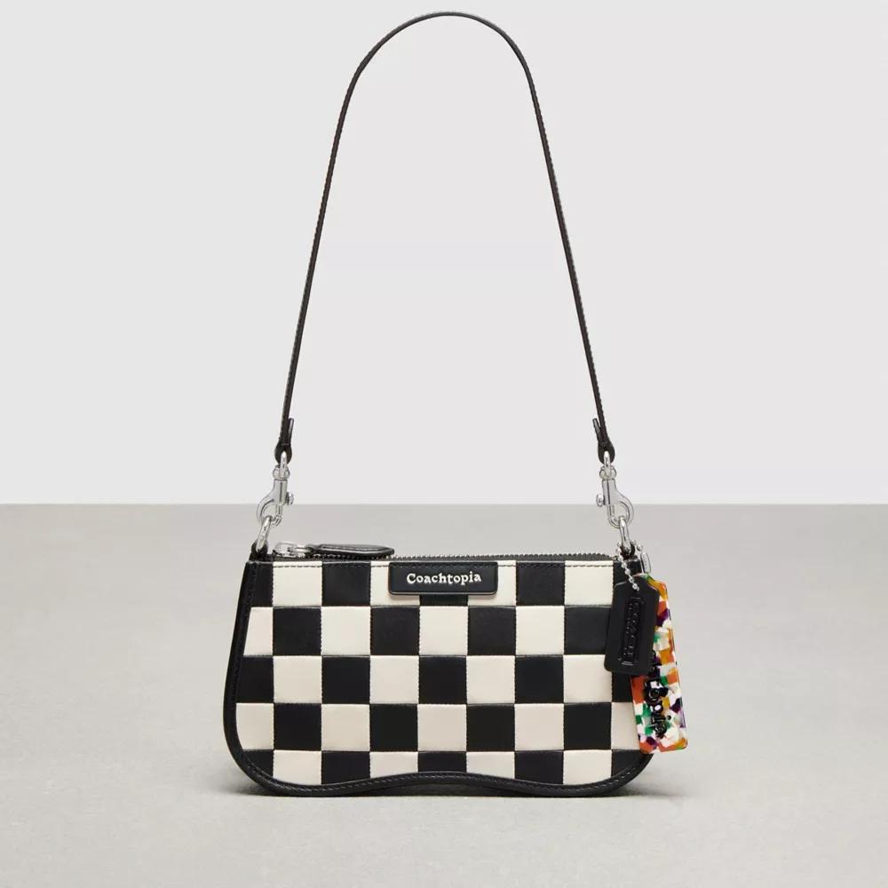 Wavy Baguette Bag In Checkerboard Upcrafted Leather Product Image