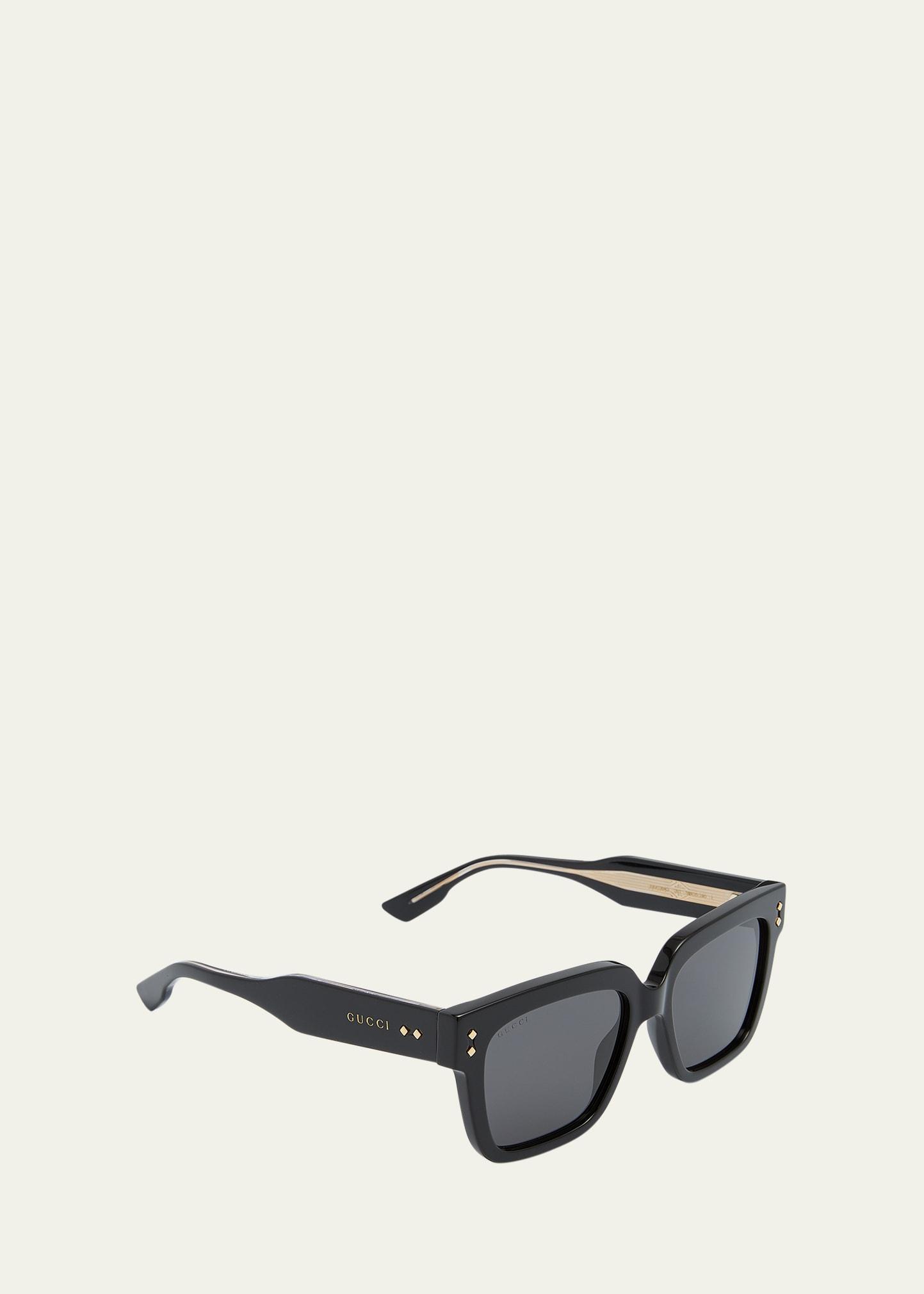 Mens Rectangle Acetate Sunglasses Product Image