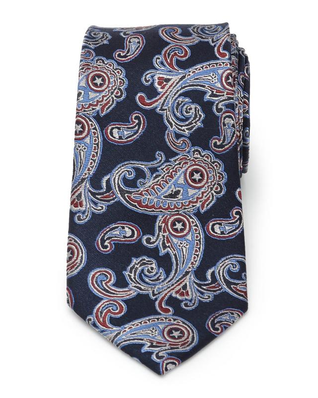 Mens Captain America Paisley Silk Tie Product Image