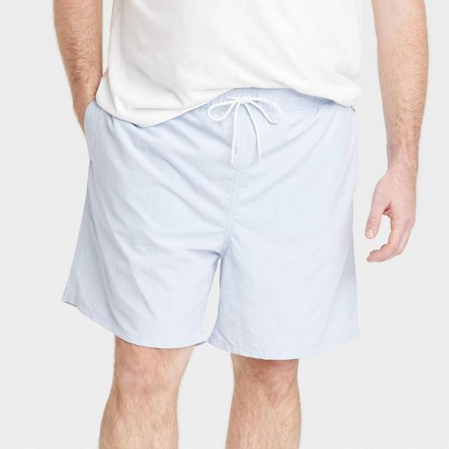 Mens Big & Tall 7 Swim Shorts - Goodfellow & Co Light Blue 5XL Product Image