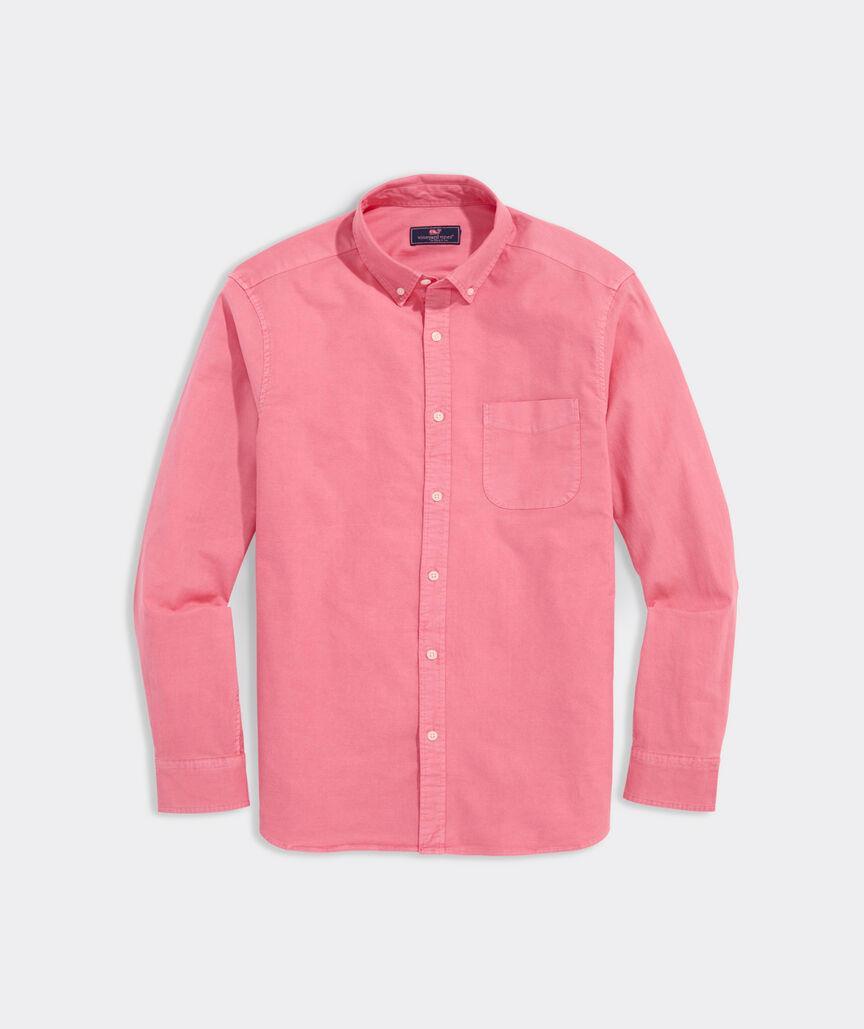 Garment-Dyed Oxford Solid Shirt Product Image