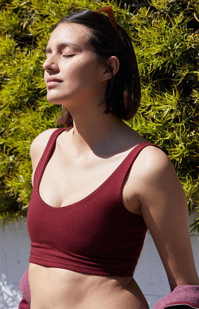 John Galt Womens Burgundy Lydia Tank Top - Red Product Image