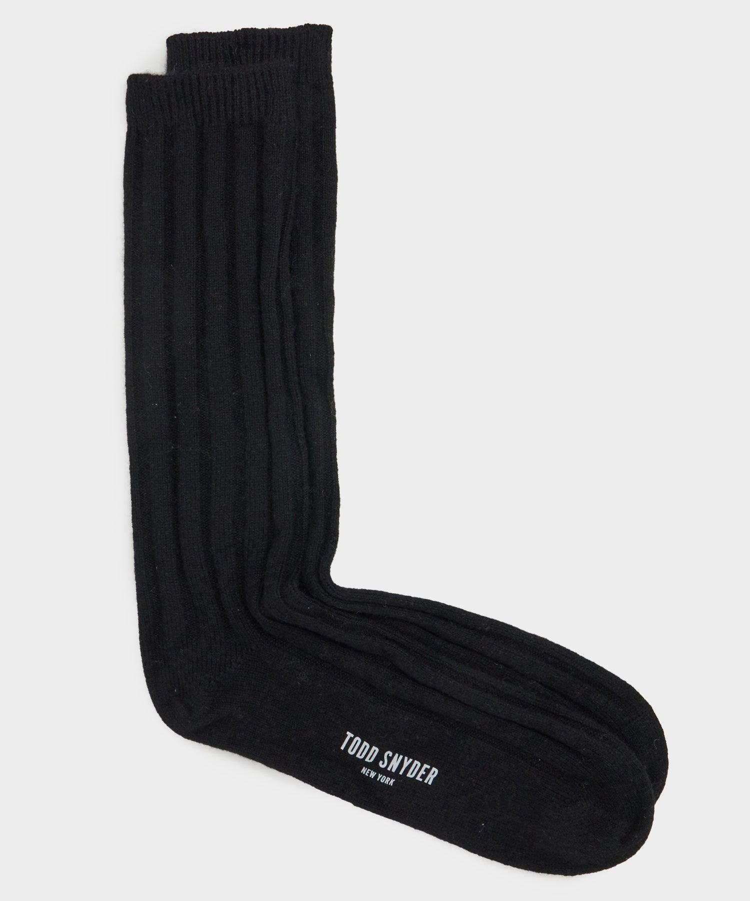 Cashmere Solid Sock in Black Product Image