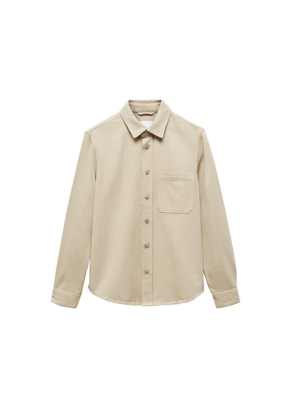 MANGO MAN - Regular-fit overshirt with pocket khakiMen Product Image