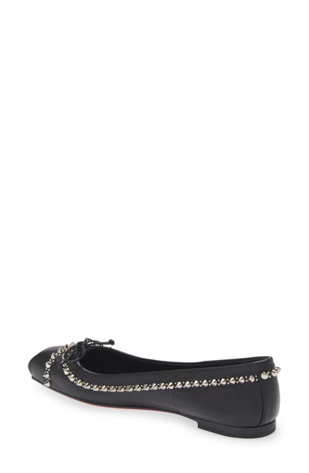 Mamadrague Spiked Leather Ballet Flats In Black Product Image